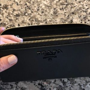 Brand New Prada Zip Around Wallet